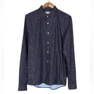 Fred Mello My Favorite shirt Dark blue with floral print Size XL